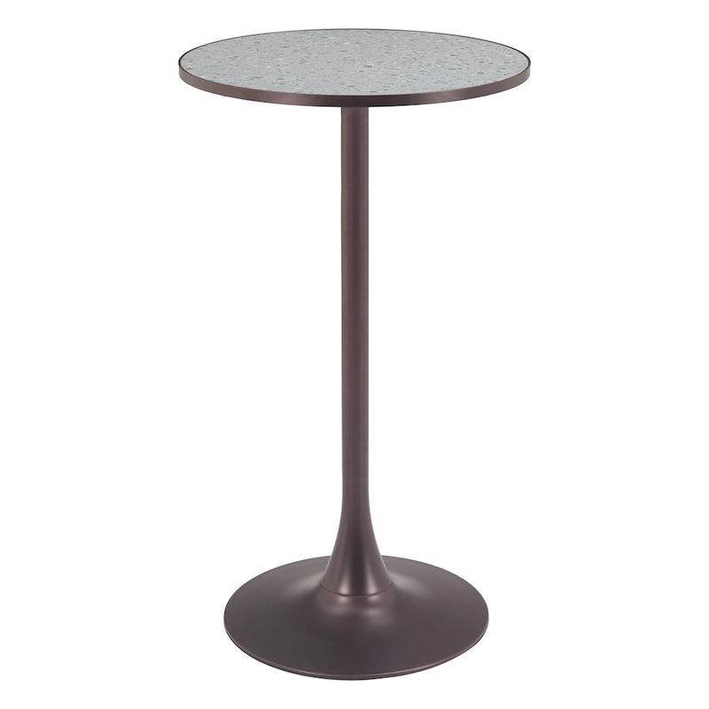 Zuo Modern Bite Bar Table, Gray/Bronze