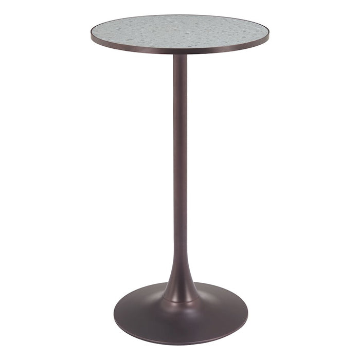 Zuo Modern Bite Bar Table, Gray/Bronze