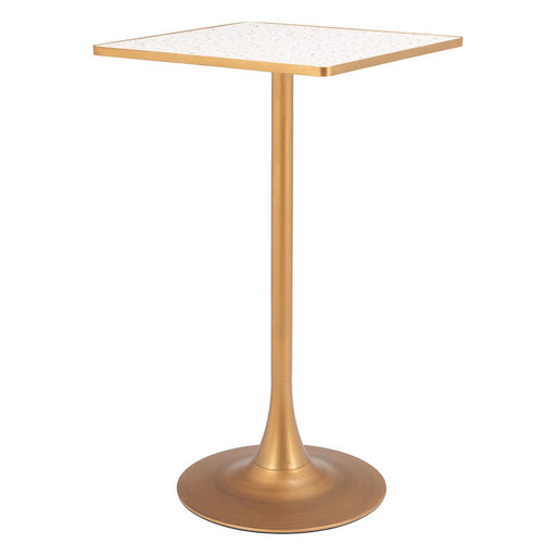 Zuo Modern Spot Bar Table, Beige/Gold