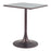 Zuo Modern Spot Bistro Table, Gray/Bronze