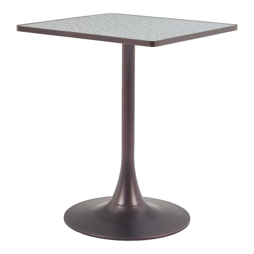 Zuo Modern Spot Bistro Table, Gray/Bronze