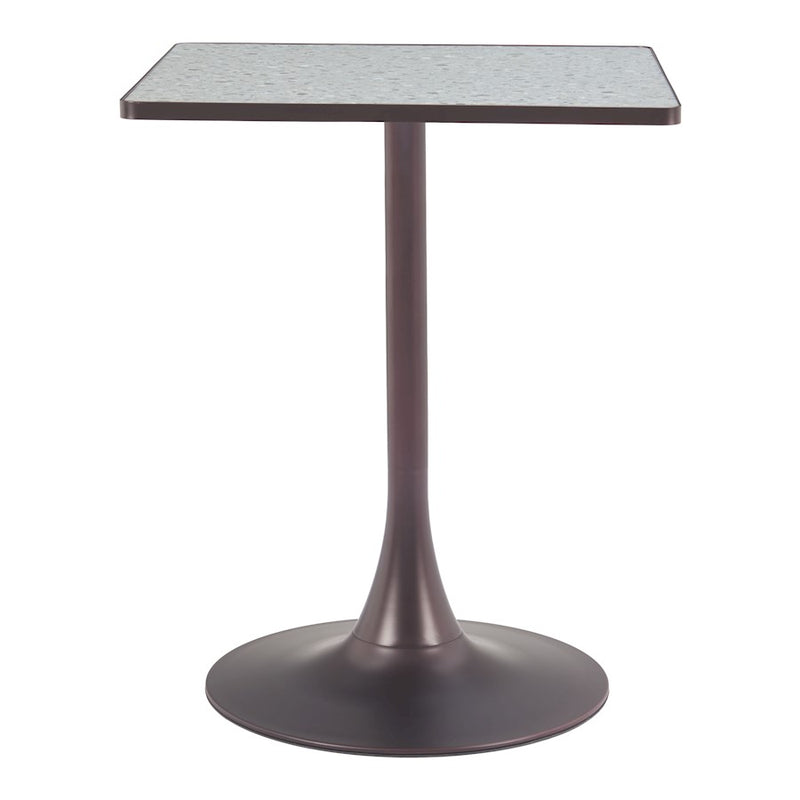 Zuo Modern Spot Bistro Table, Gray/Bronze