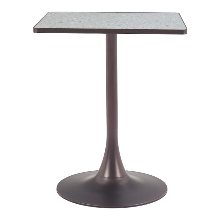 Zuo Modern Spot Bistro Table, Gray/Bronze