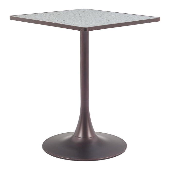 Zuo Modern Spot Bistro Table, Gray/Bronze