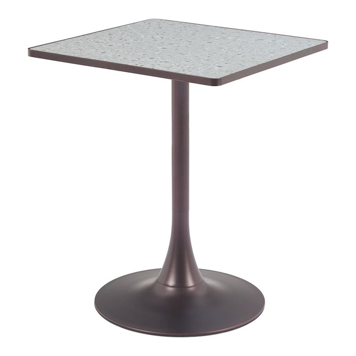 Zuo Modern Spot Bistro Table, Gray/Bronze