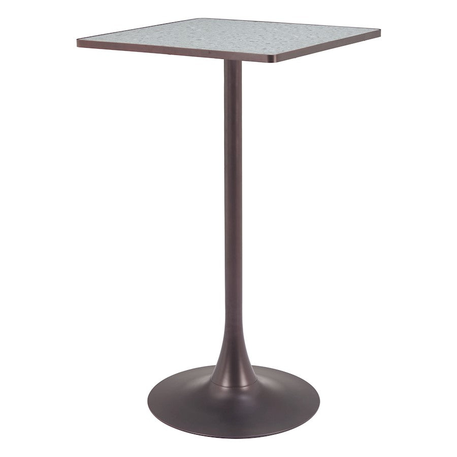 Zuo Modern Spot Bar Table, Gray/Bronze - 110410