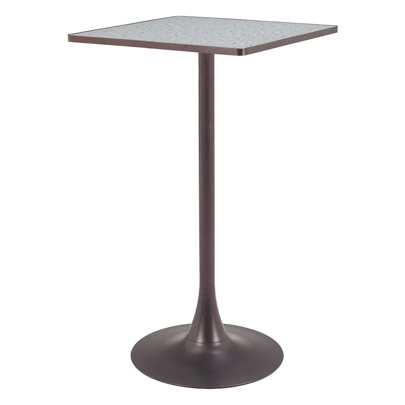 Zuo Modern Spot Bar Table, Gray/Bronze