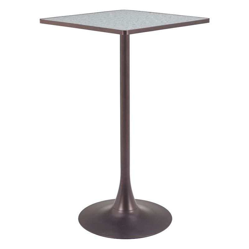 Zuo Modern Spot Bar Table, Gray/Bronze