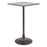 Zuo Modern Spot Bar Table, Gray/Bronze