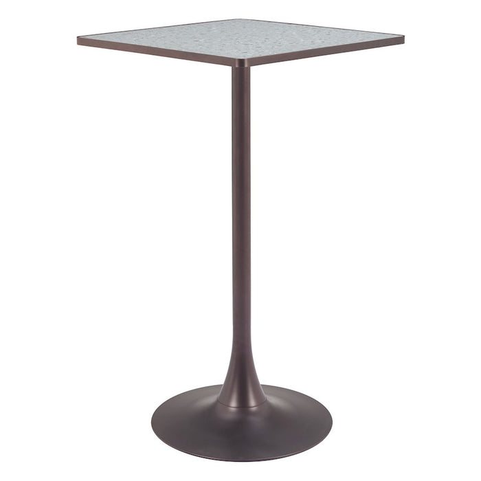 Zuo Modern Spot Bar Table, Gray/Bronze