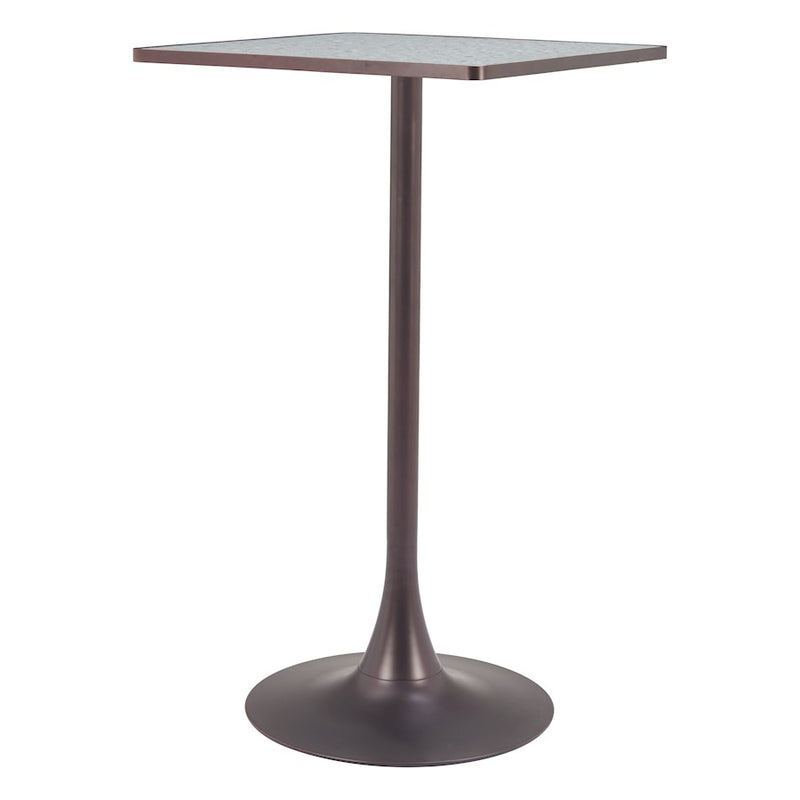 Zuo Modern Spot Bar Table, Gray/Bronze