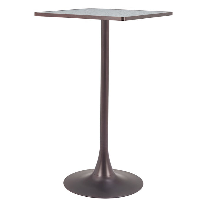 Zuo Modern Spot Bar Table, Gray/Bronze