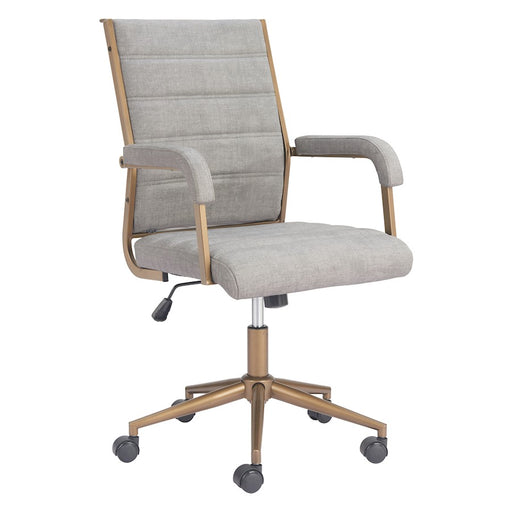 Zuo Modern Auction Office Chair, Gray