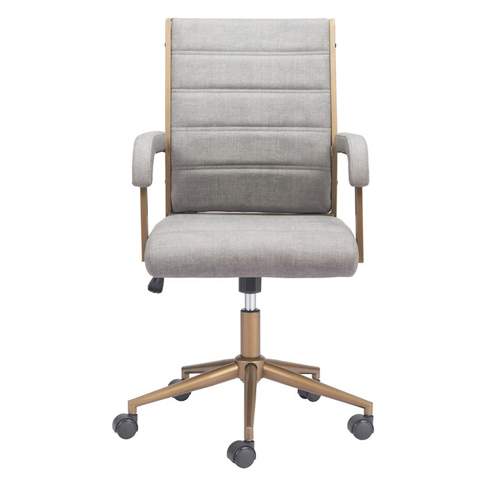 Zuo Modern Auction Office Chair, Gray