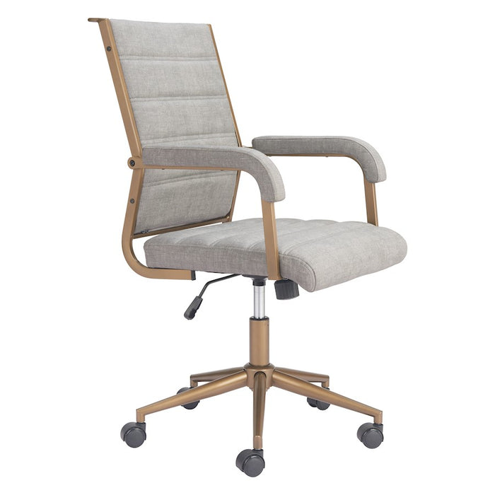 Zuo Modern Auction Office Chair, Gray