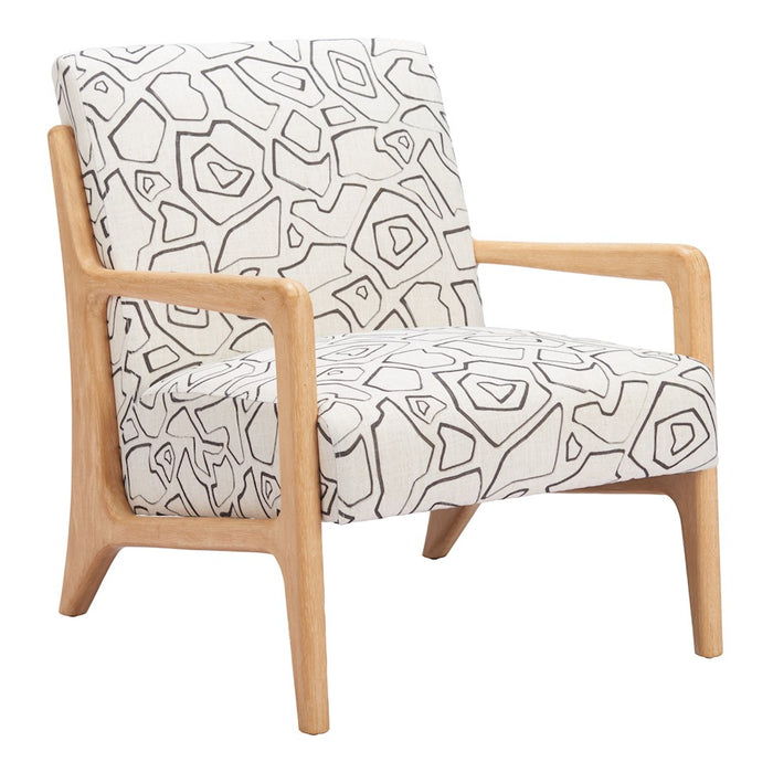 Zuo Modern Runa Accent Chair, Beige/Natural