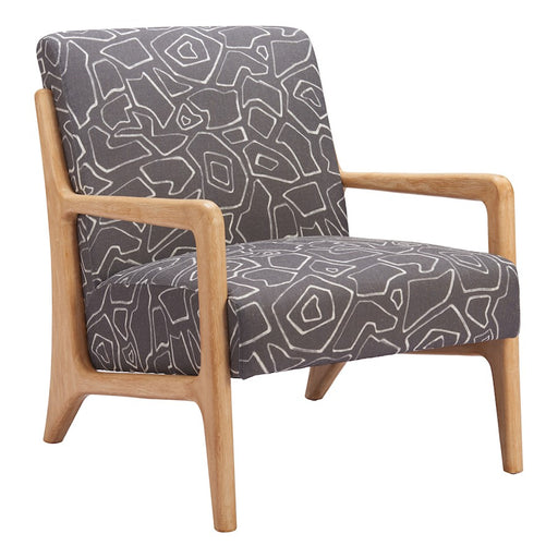Zuo Modern Runa Accent Chair, Gray/Natural