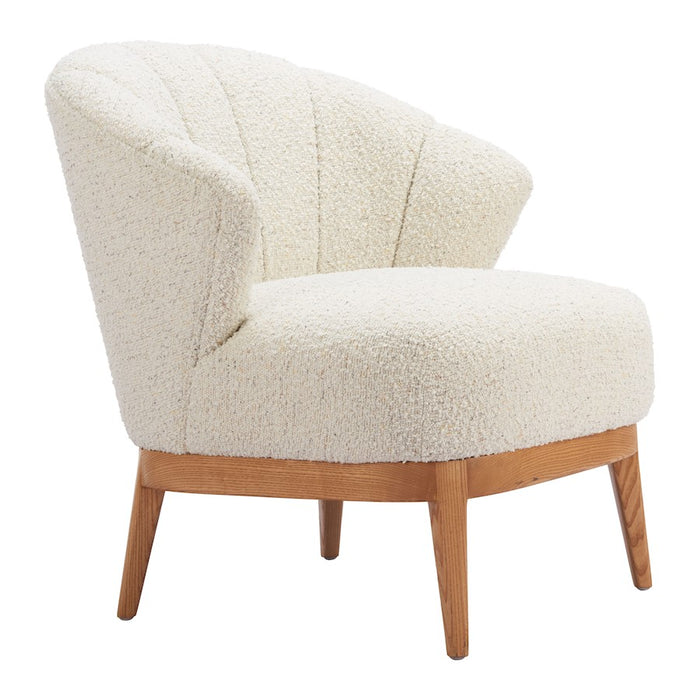 Zuo Modern Leque Accent Chair, Tawny Beige