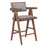 Zuo Modern Delhi Counter Stool Set of 2, Gray/Walnut