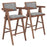 Zuo Modern Delhi BarStool Set of 2, Gray/Walnut - 110494