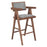 Zuo Modern Delhi BarStool Set of 2, Gray/Walnut