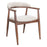 Zuo Modern Goka Dining Chair, Beige/Walnut