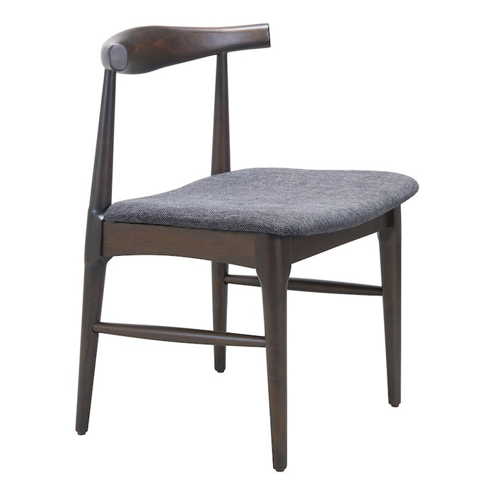 Zuo Modern Tuzka Dining Chair Set of 2, Gray/Espresso