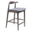 Zuo Modern Tuzka Counter Stool Set of 2, Gray/Espresso