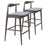Zuo Modern Tuzka BarStool Set of 2, Gray/Espresso - 110515