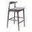 Zuo Modern Tuzka BarStool Set of 2, Gray/Espresso