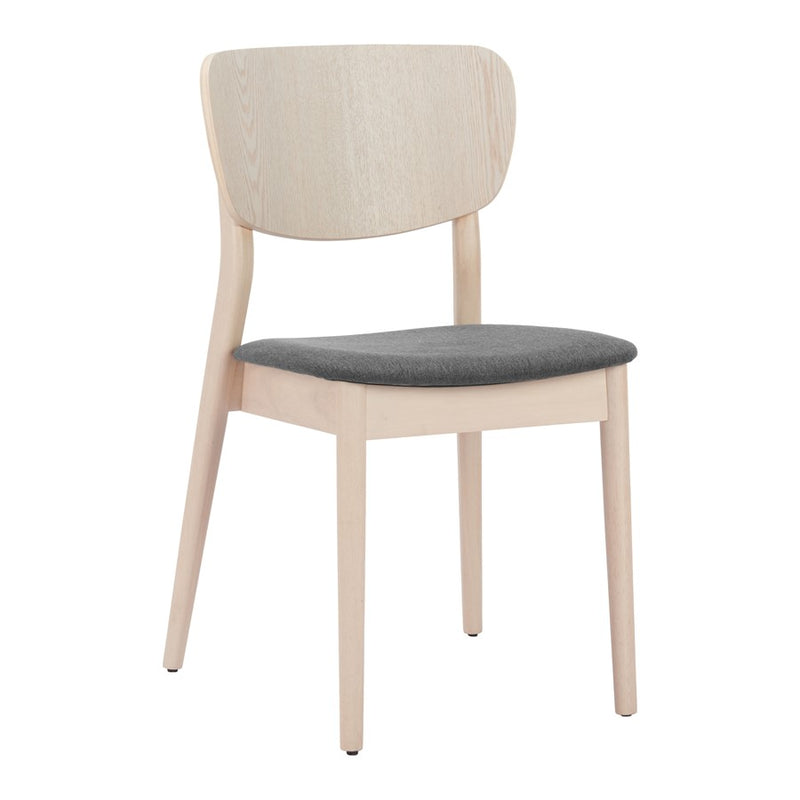 Zuo Modern Kellua Dining Chair, Set of 2, Gray/Natural