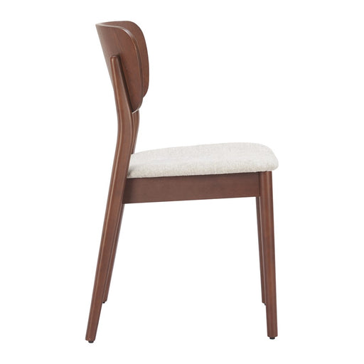 Zuo Modern Kellua Dining Chair, Set of 2, Beige/Walnut