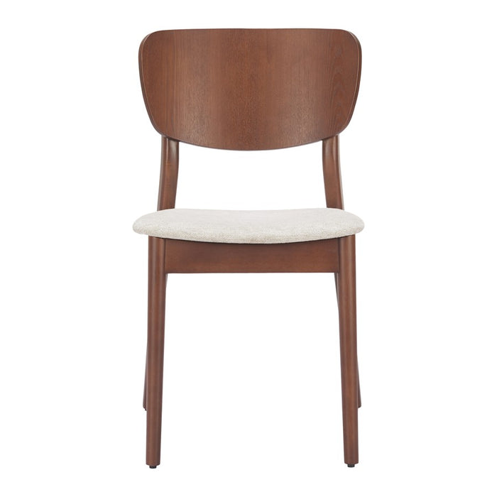 Zuo Modern Kellua Dining Chair, Set of 2, Beige/Walnut