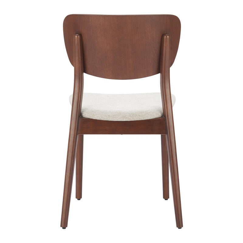 Zuo Modern Kellua Dining Chair, Set of 2, Beige/Walnut