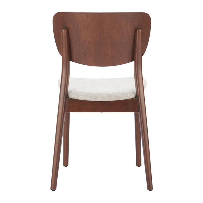Zuo Modern Kellua Dining Chair, Set of 2, Beige/Walnut