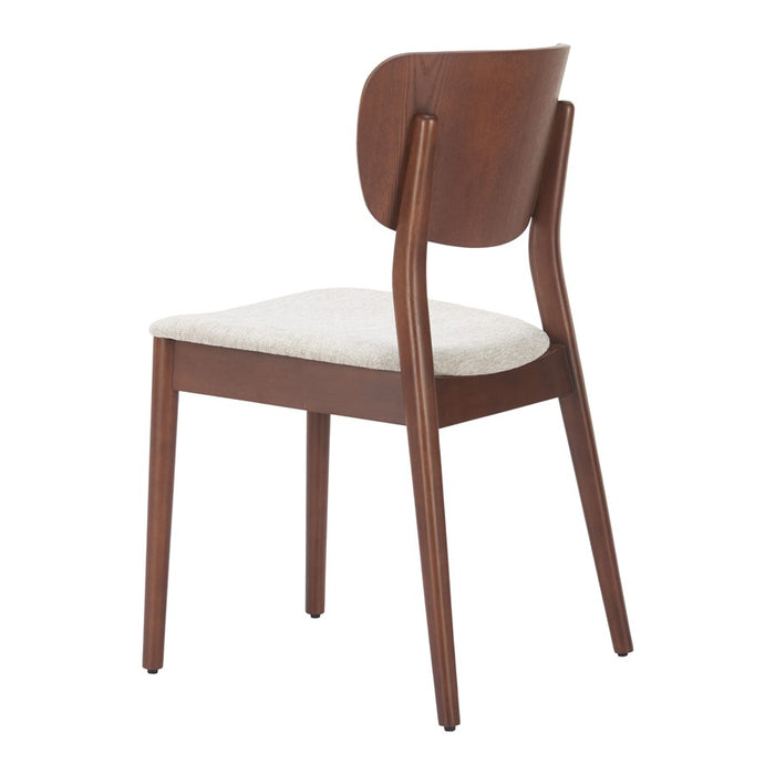 Zuo Modern Kellua Dining Chair, Set of 2, Beige/Walnut