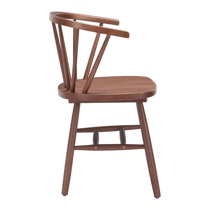 Zuo Modern Stenger Dining Chair, Set of 2, Walnut