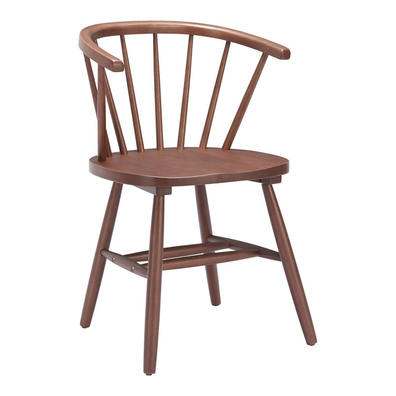 Zuo Modern Stenger Dining Chair, Set of 2, Walnut
