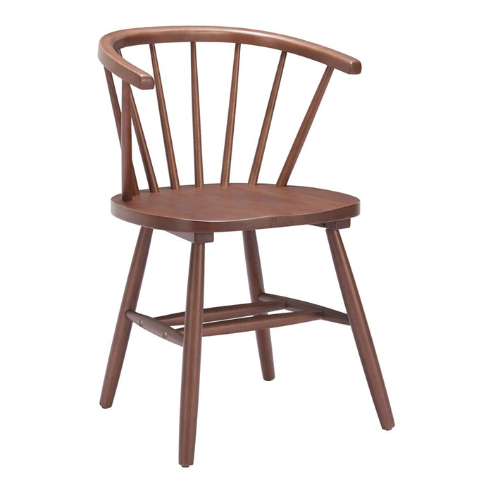 Zuo Modern Stenger Dining Chair, Set of 2, Walnut