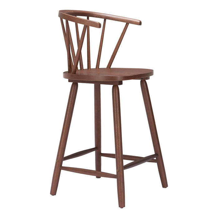 Zuo Modern Stenger Counter Stool/Set of 2, Walnut