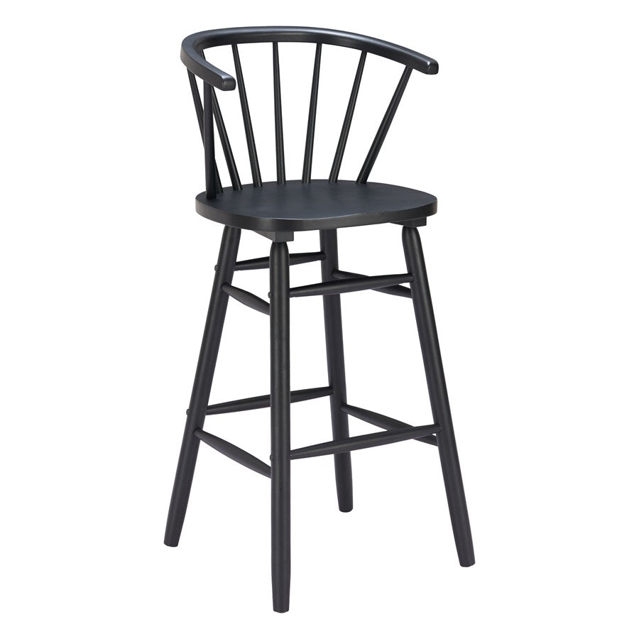 Zuo Modern Stenger BarStool/Set of 2, Black - 110524