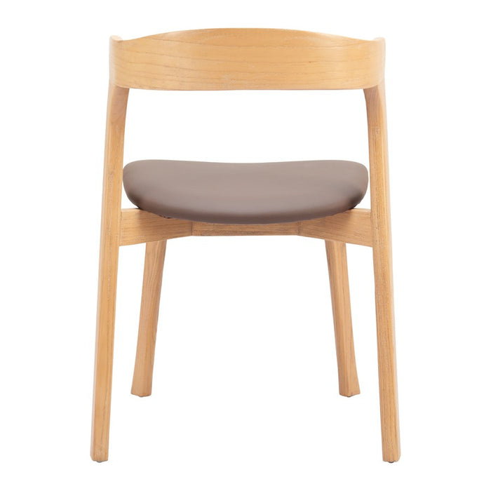 Zuo Modern Pioro Dining Chair, Set of 2, Brown/Natural