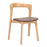 Zuo Modern Pioro Dining Chair, Set of 2, Brown/Natural