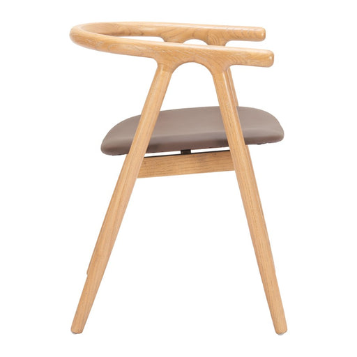 Zuo Modern Peker Dining Chair, Set of 2, Brown/Natural