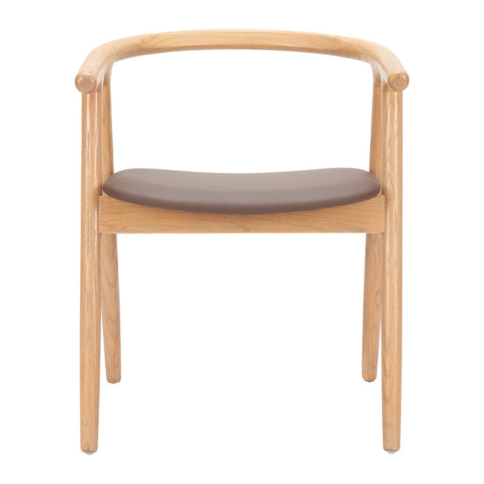 Zuo Modern Peker Dining Chair, Set of 2, Brown/Natural