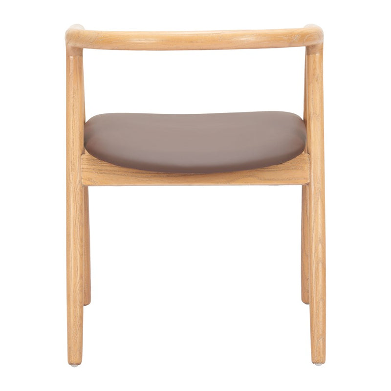 Zuo Modern Peker Dining Chair, Set of 2, Brown/Natural