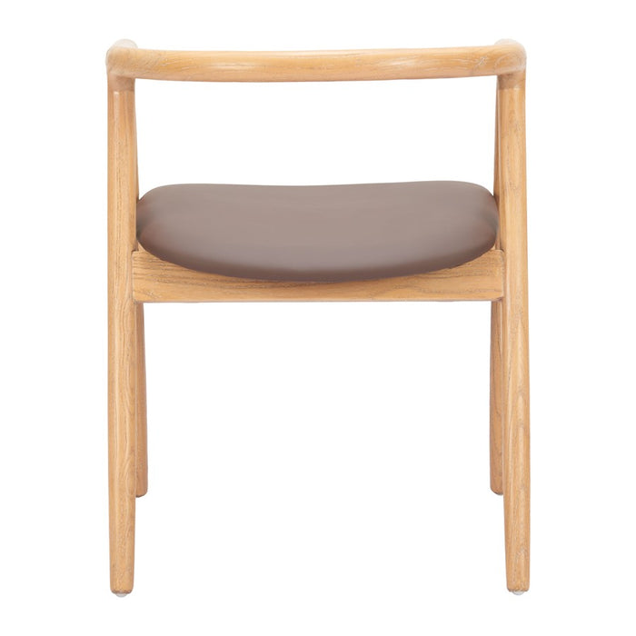 Zuo Modern Peker Dining Chair, Set of 2, Brown/Natural