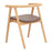 Zuo Modern Peker Dining Chair, Set of 2, Brown/Natural