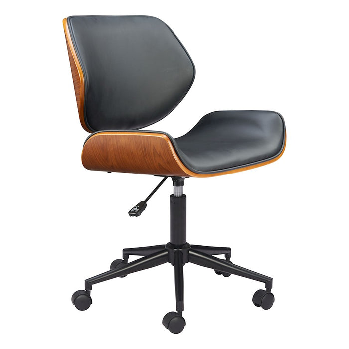 Zuo Modern Flex Low Back Office Chair, Black