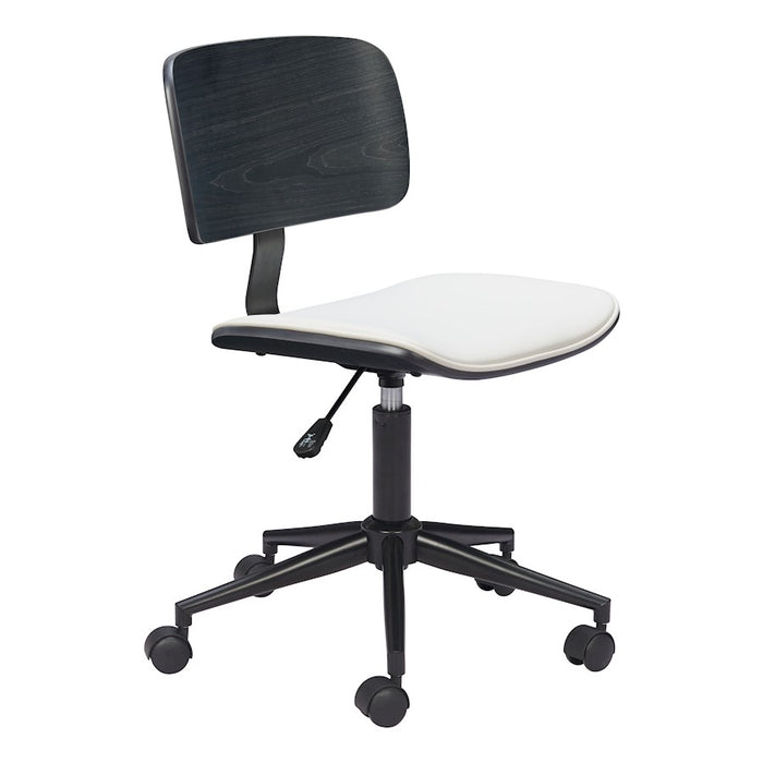 Zuo Modern Duravel Office Chair, White/Black